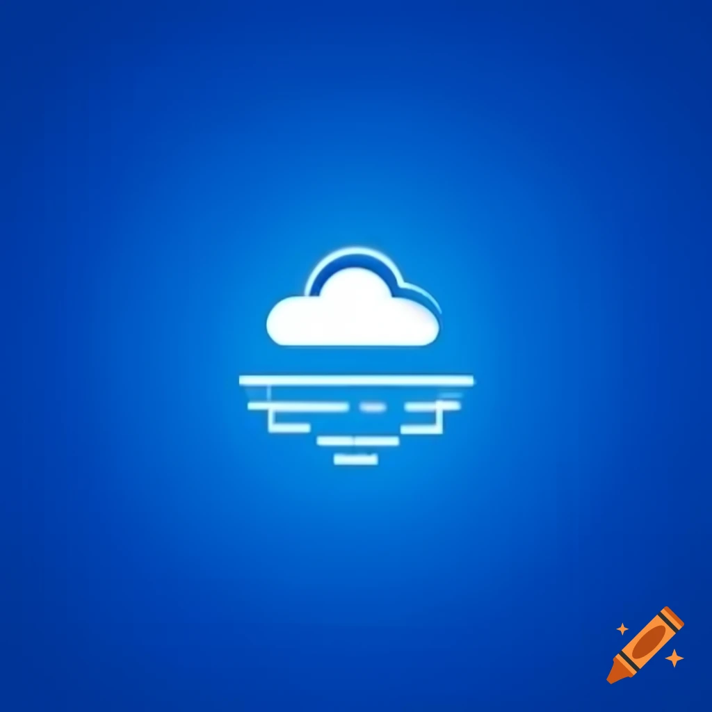 Logo representing streams of data in boundless sky for cloud services