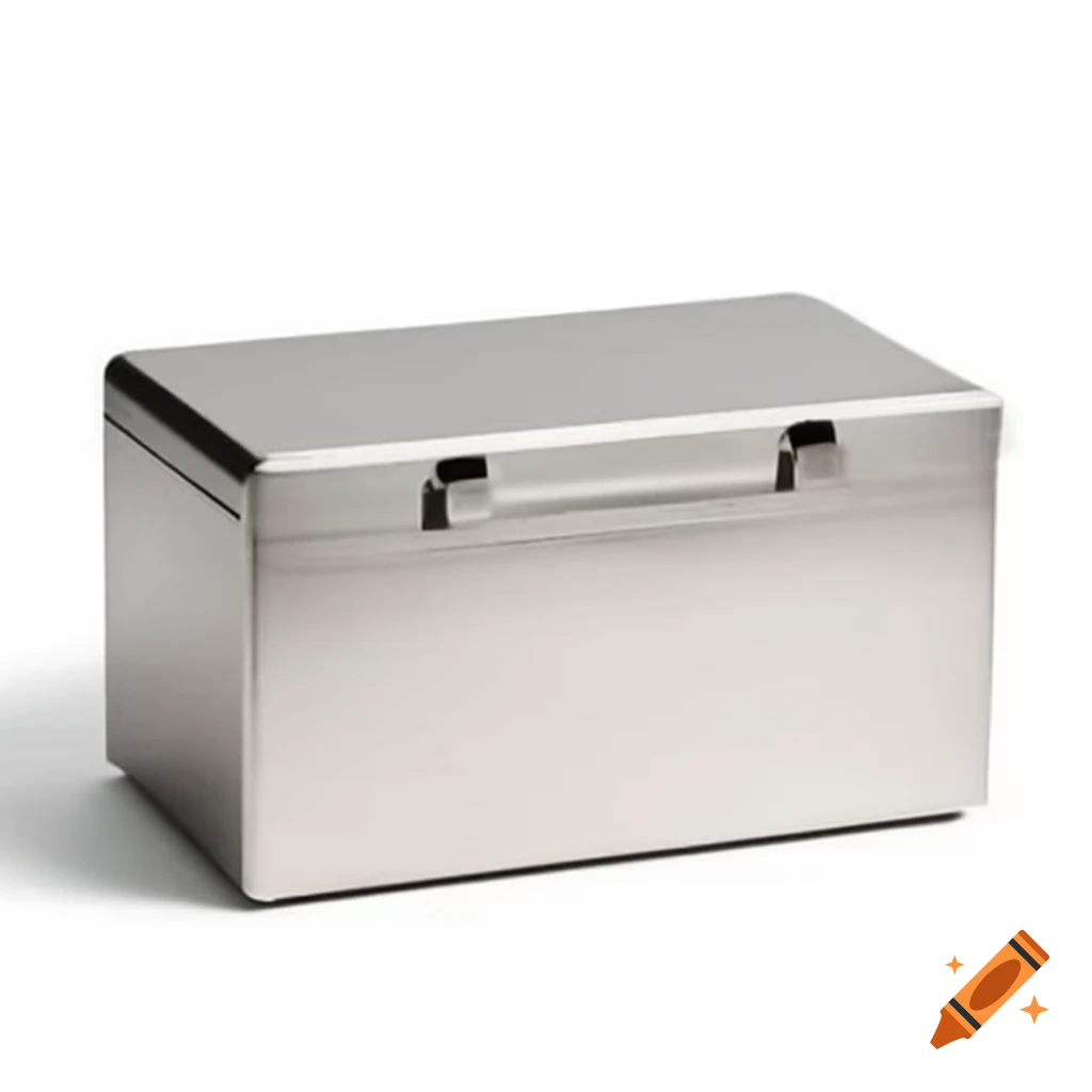 Stainless steel rectangular storage box piggy bank with lock