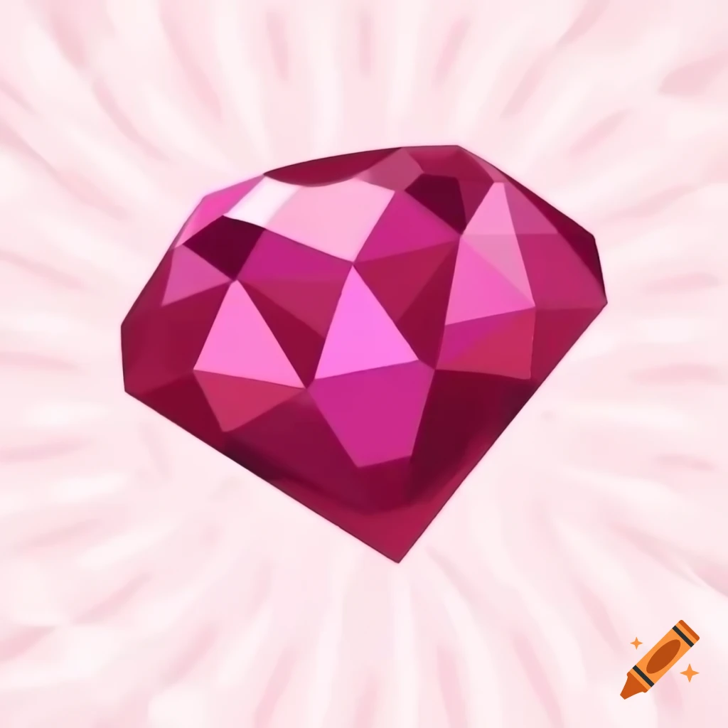 Ruby crystal with vibrant red color