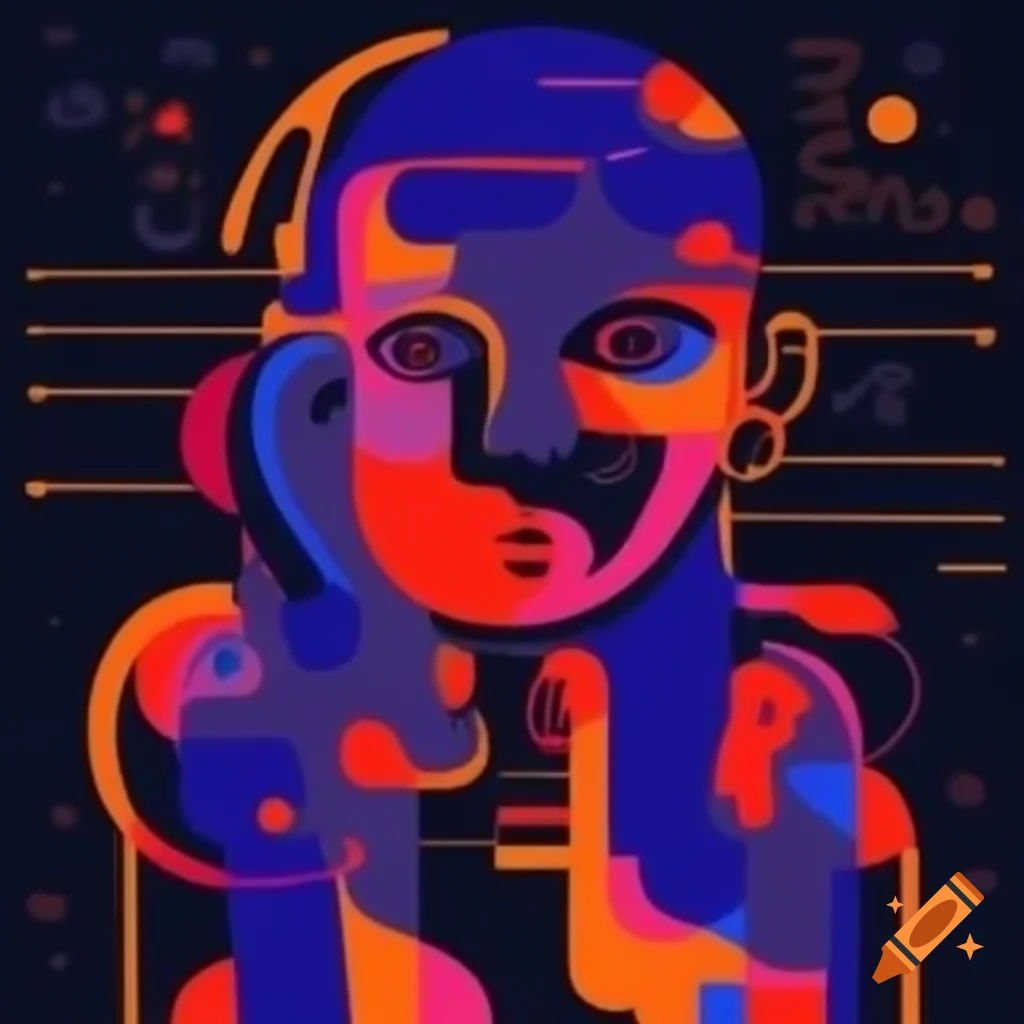 Abstract representation of a human figure