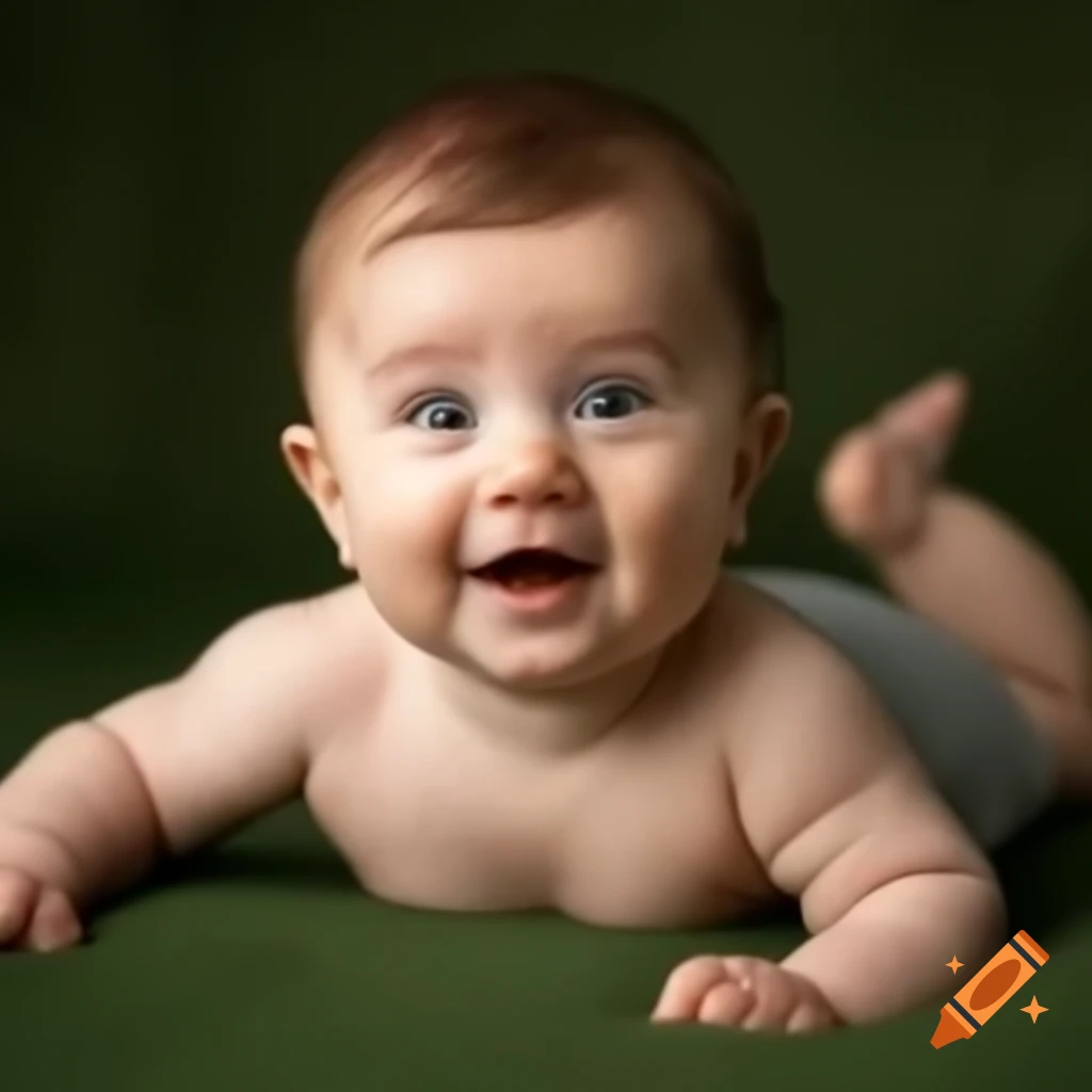 Cute baby playing joyfully