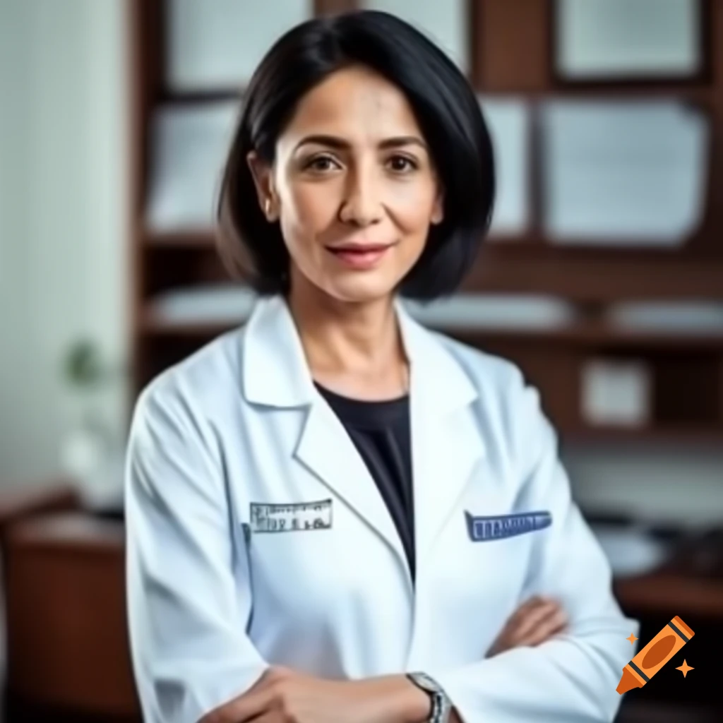 Female doctor working in a medical office