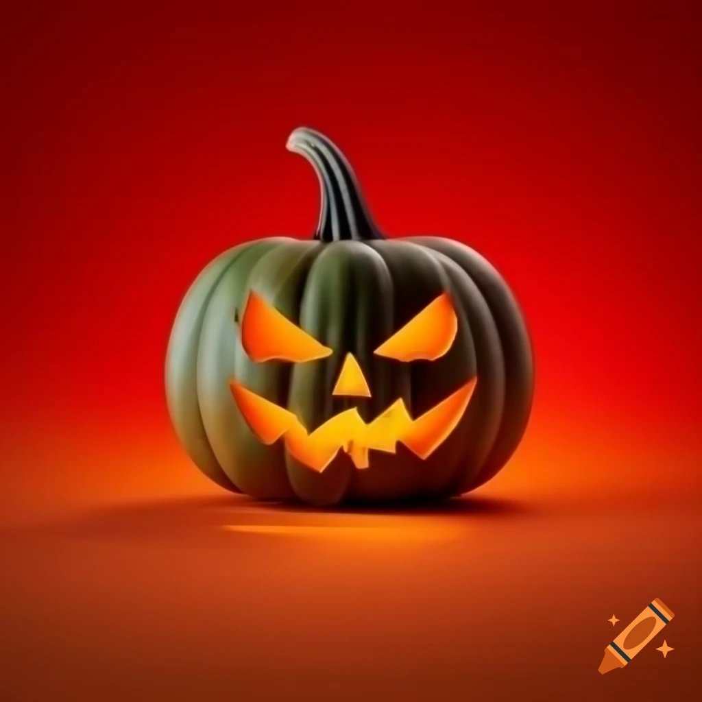 Pumpkin with red background