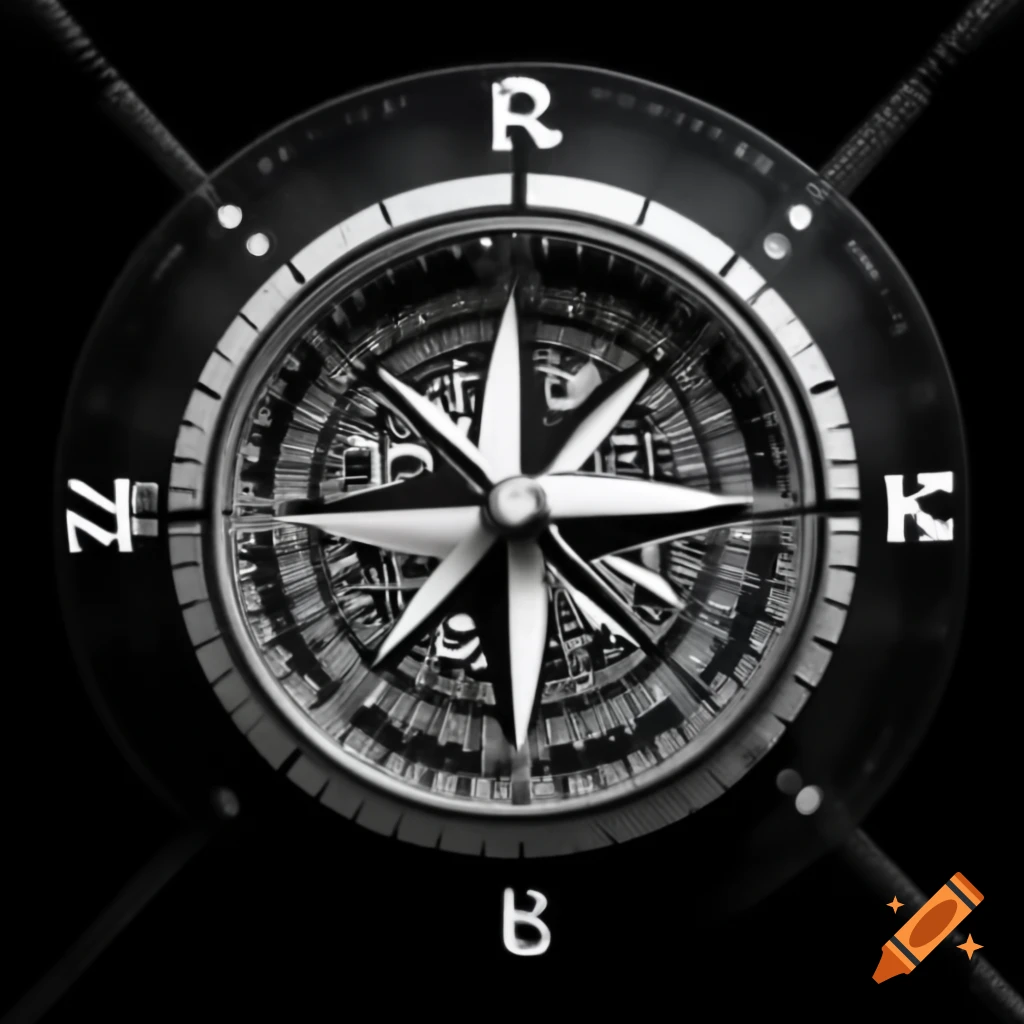 Symbolic compass representing introspection and self-discovery