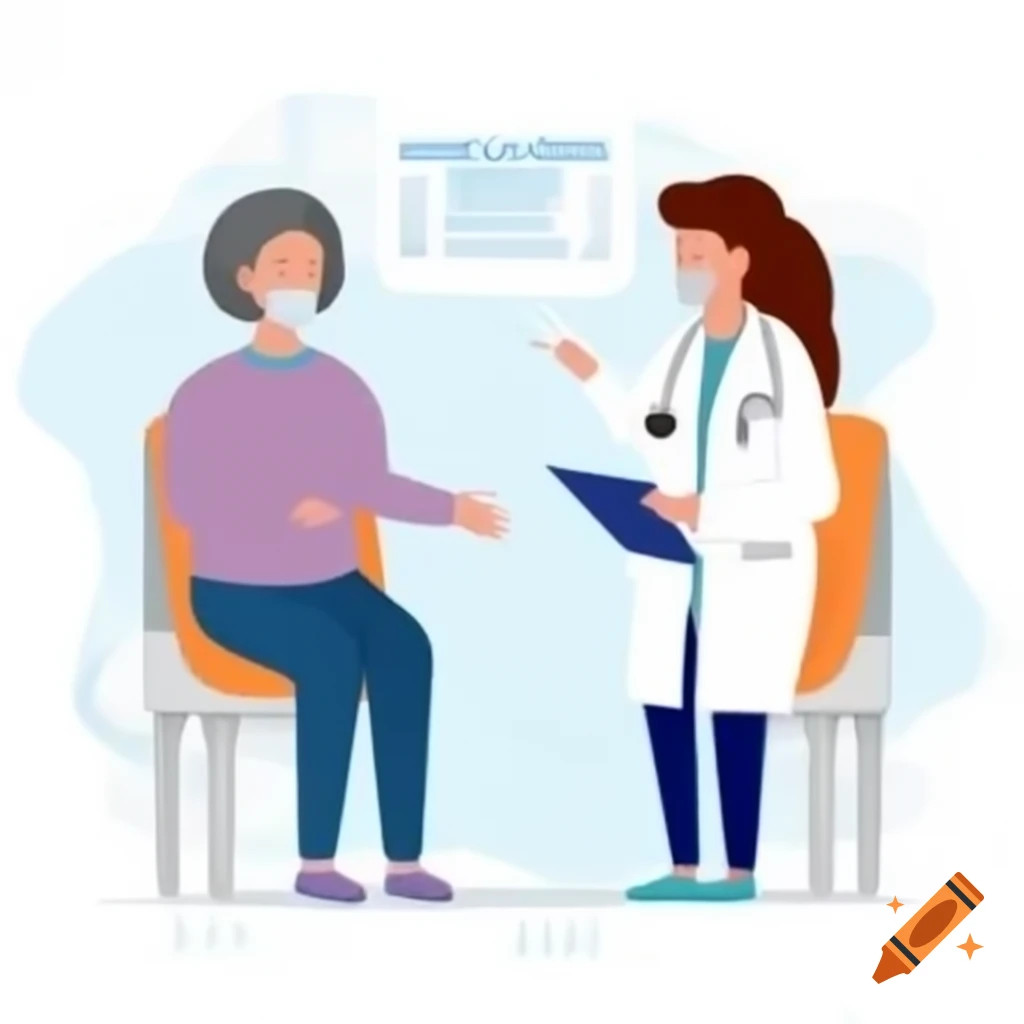 Woman doctor discussing treatment options with older adult patient