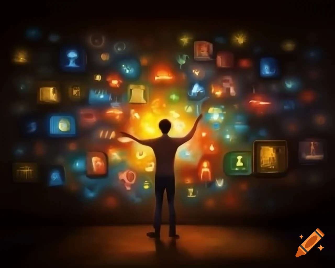 Illumination painting symbolizing success