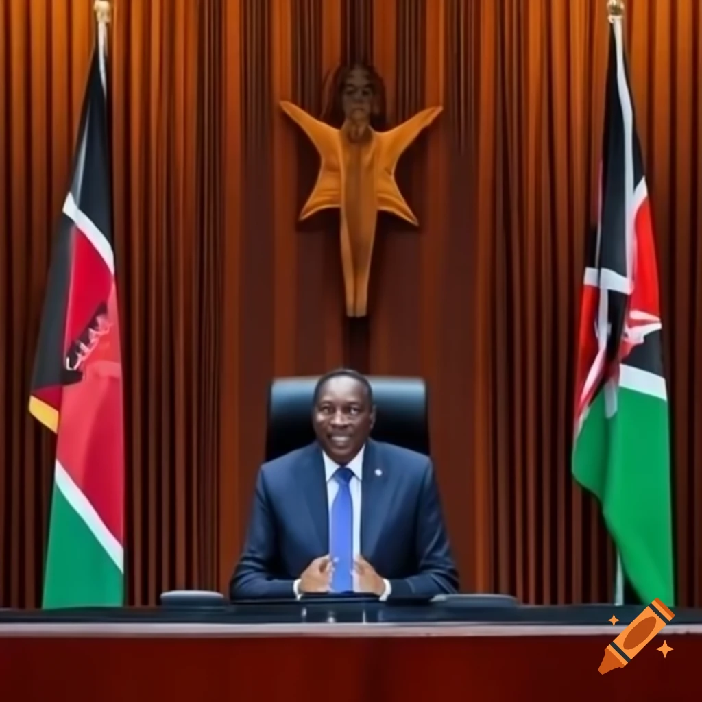 Kenyan president in an official portrait
