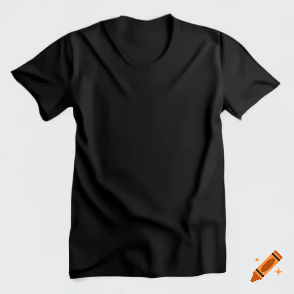 Black T-shirt design mockup