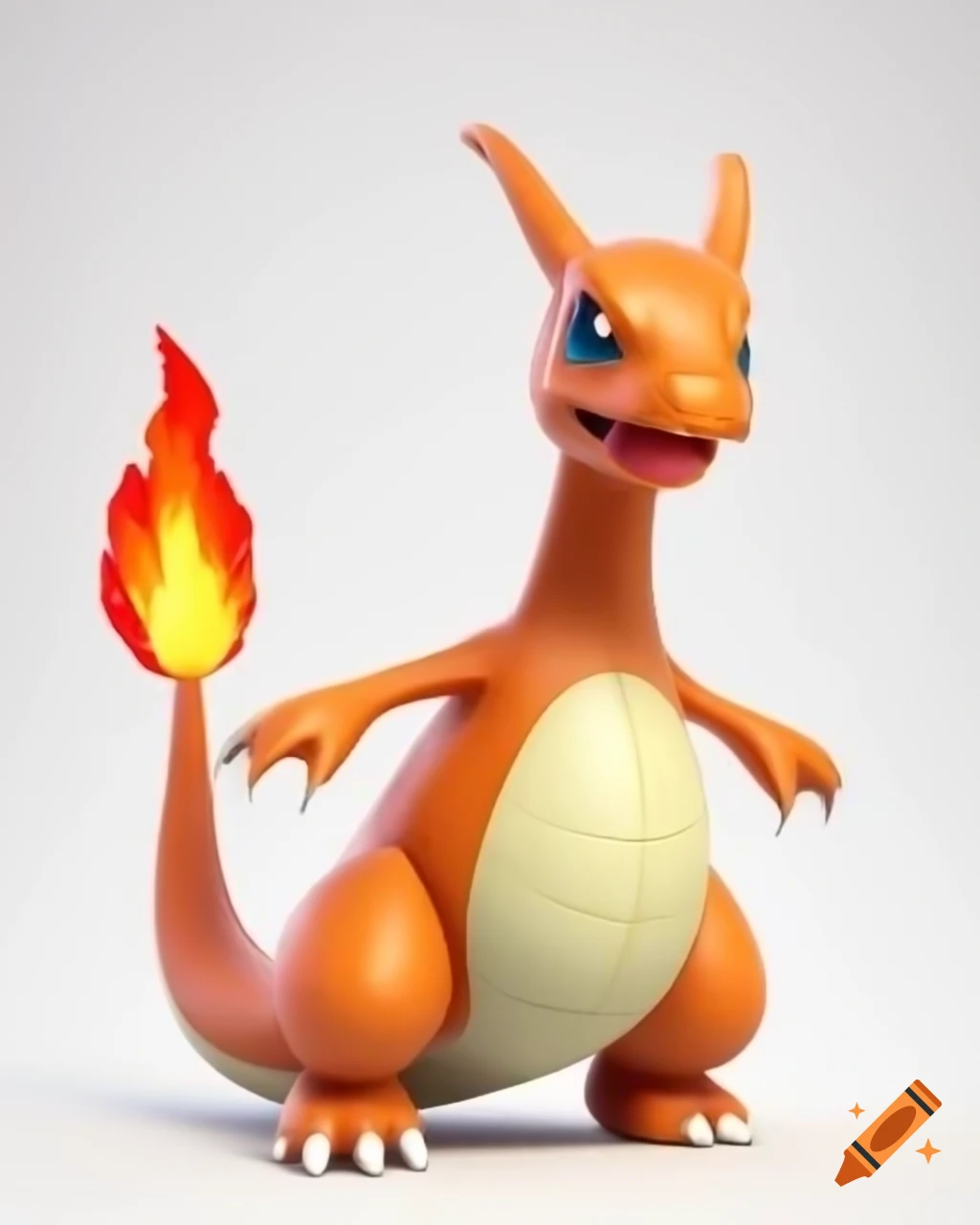3D Charizard on blank white background