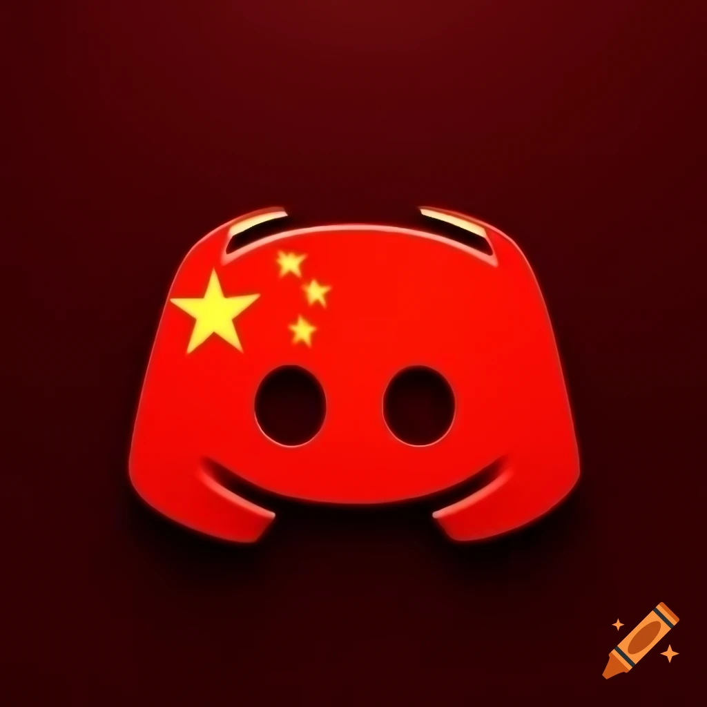 Discord icon featuring China flag theme