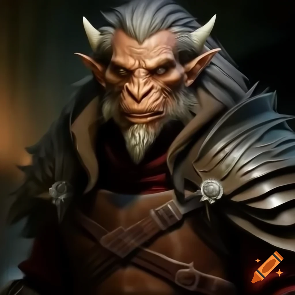 Dragonborn warrior in leather armor ready for battle on Craiyon