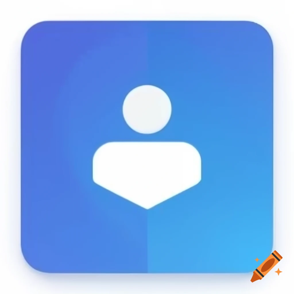 Profile interface for phone contact app with blue and white theme