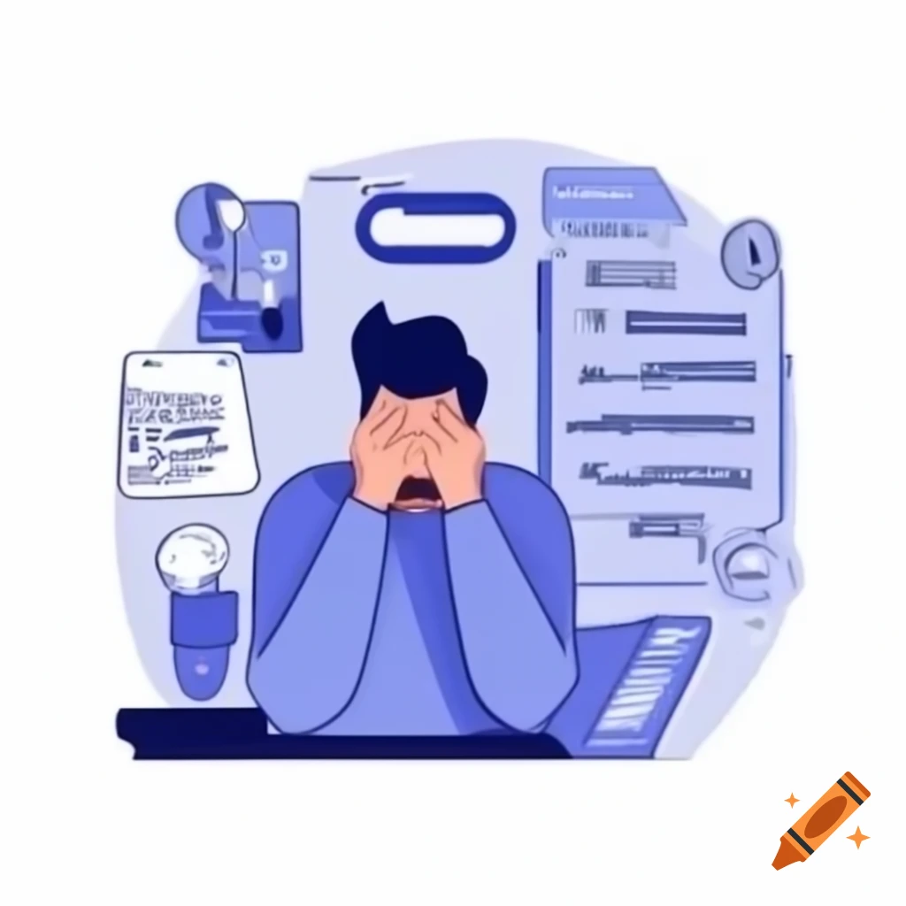 Stressed person reviewing tax report documents
