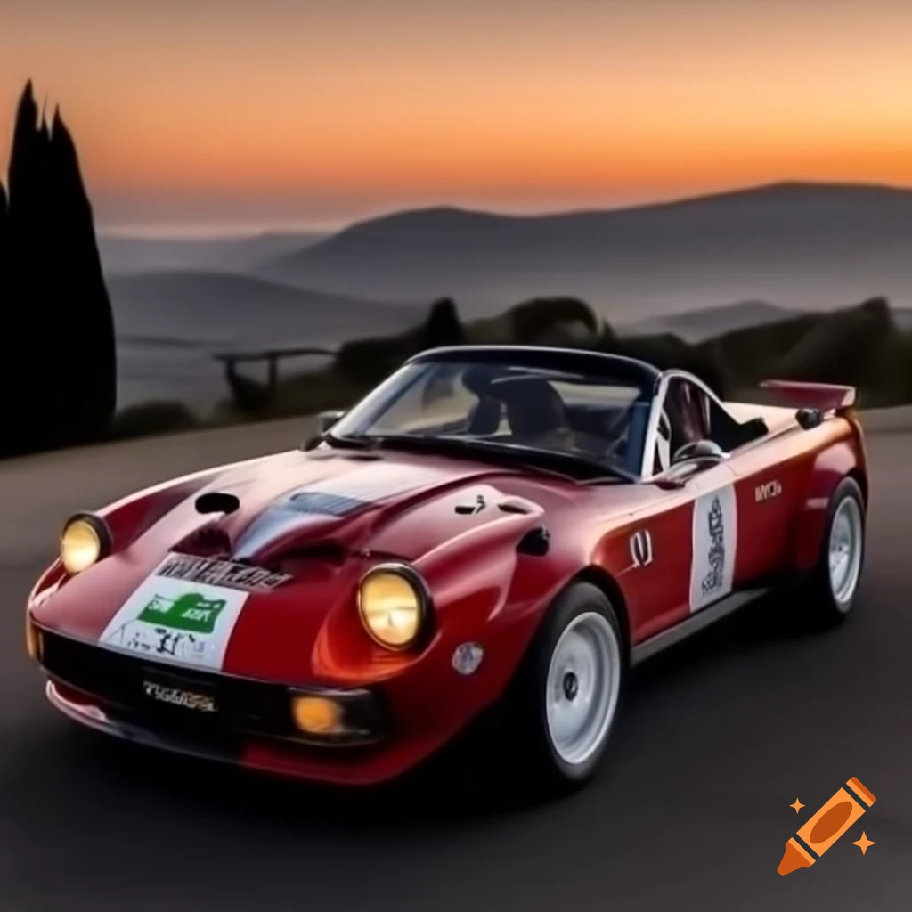 Italian rally inspired convertible car