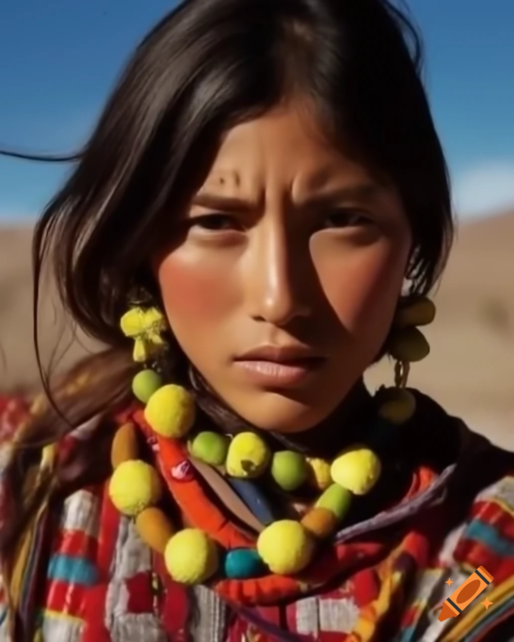 Female supermodel from Bolivia posing elegantly