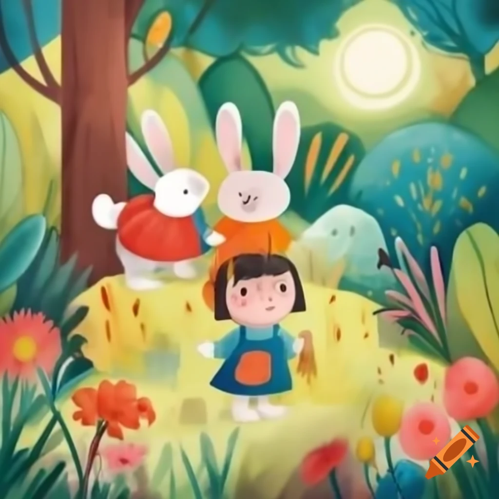 Story of Lino, a unique rabbit with large ears in a bright village