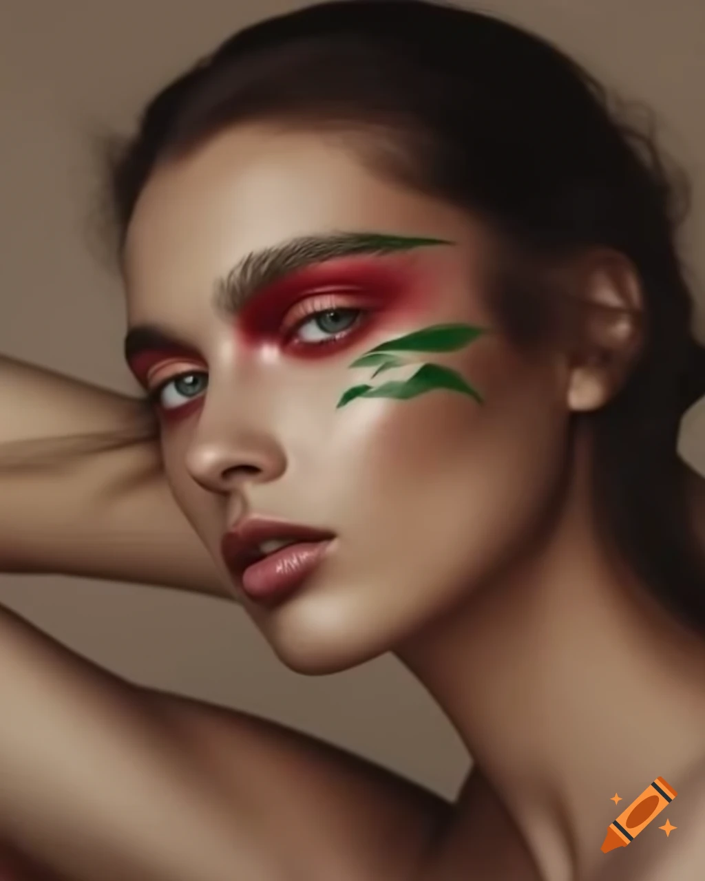 Elegant female model showcasing fashion