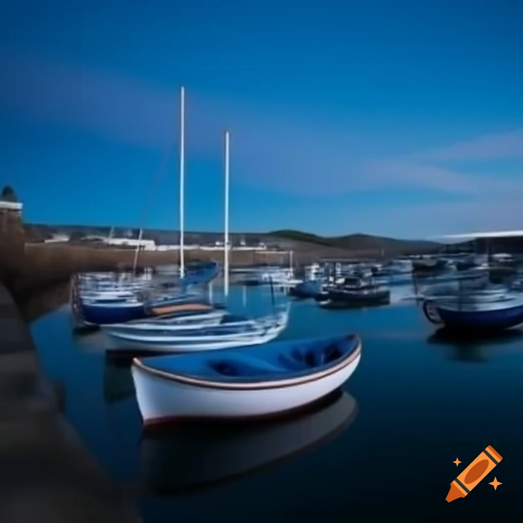 Nighttime view of Aberaeron harbour
