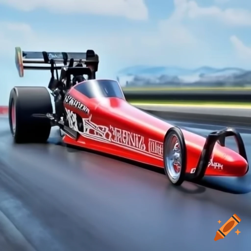 Nitromethane NHRA dragster in action
