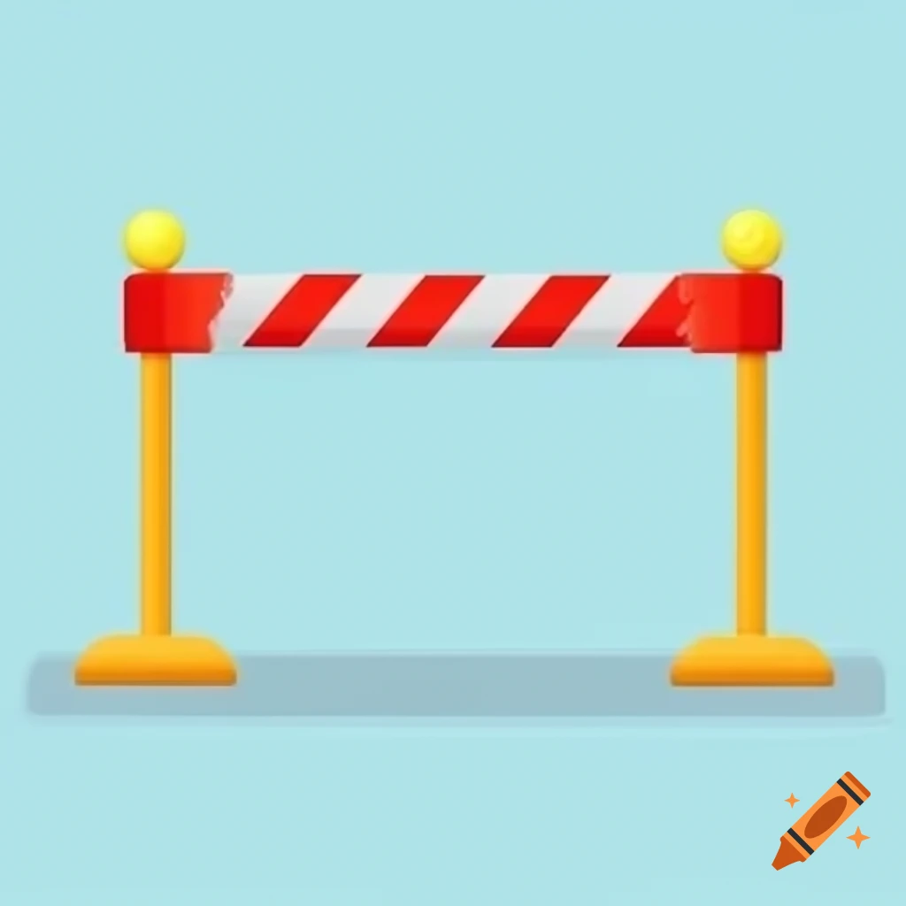 Level crossing barrier in an urban setting