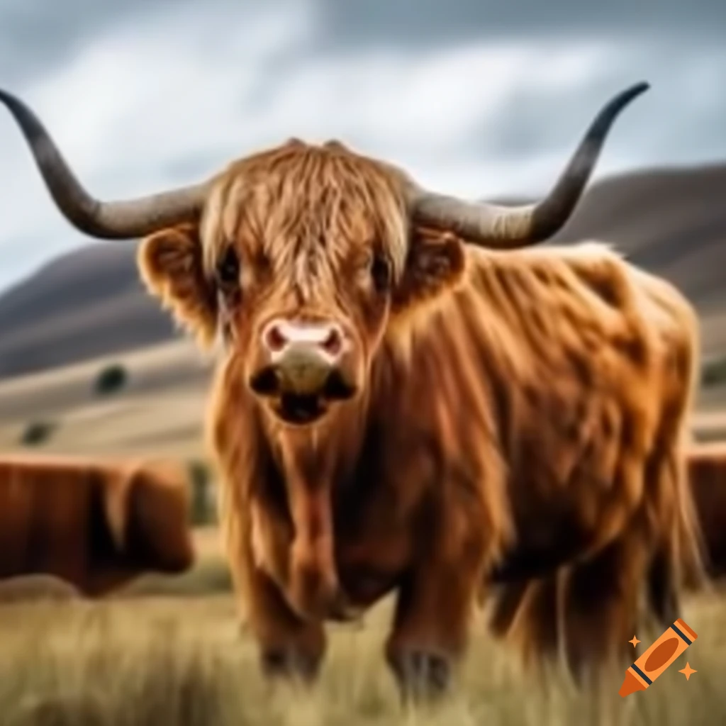 Brahman cow hybrid with highland cow features