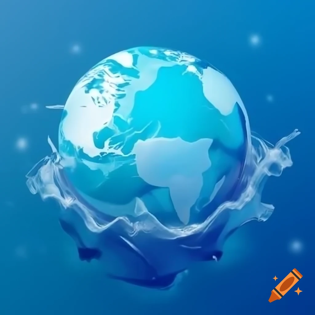 Stylized globe surrounded by internet waves representing online information