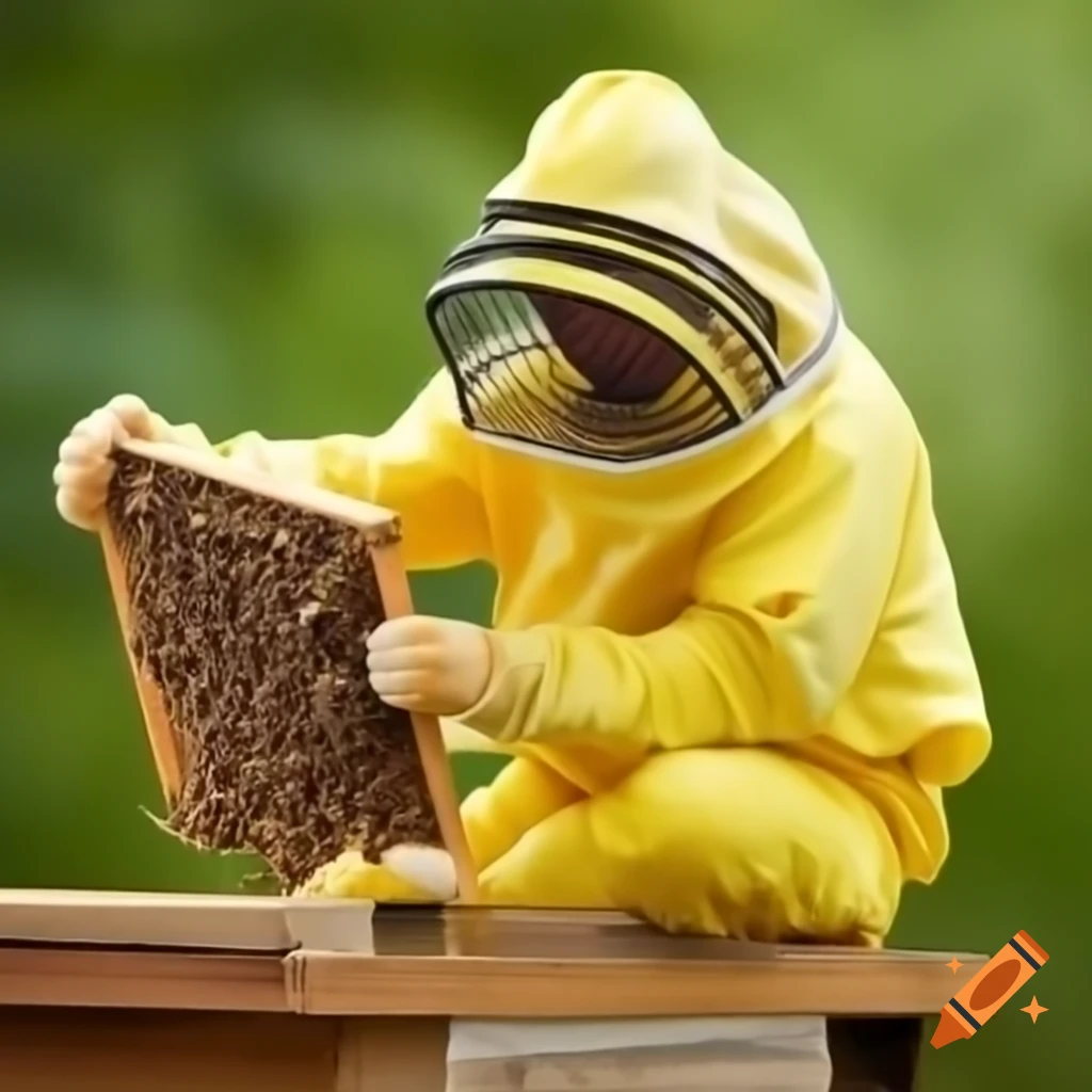 Jerry engaged in beekeeping activity