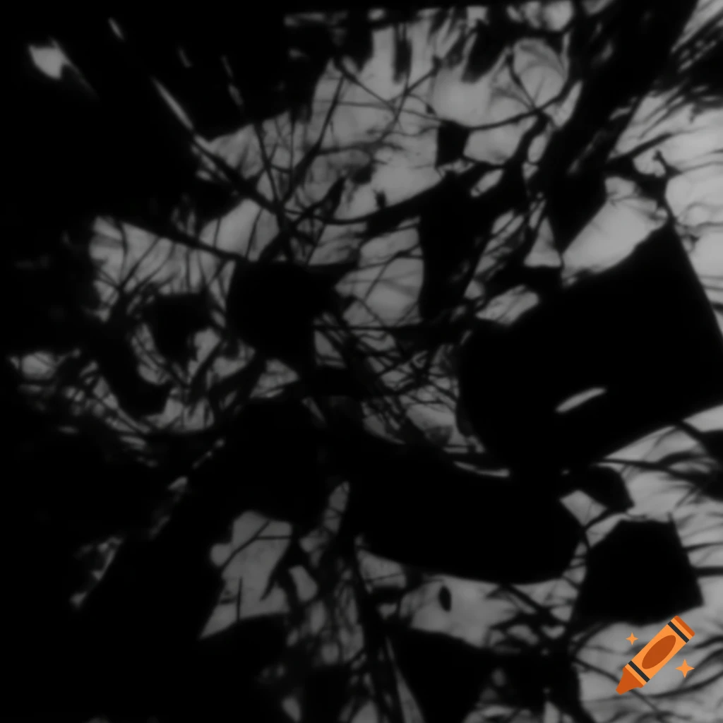 Abstract black and white glitch pattern