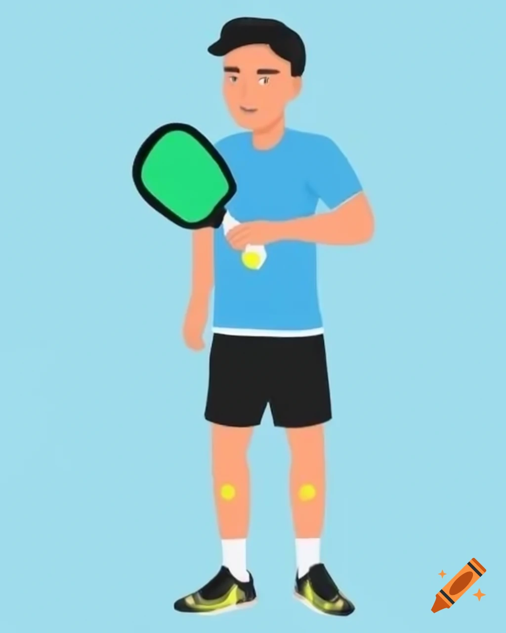 Pickleball player in ready position holding paddle with focused expression