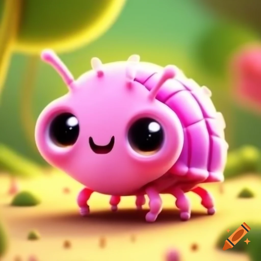 Cute pink isopod