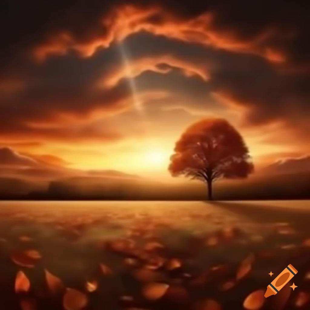 Quiet autumn scene capturing the essence of solitude