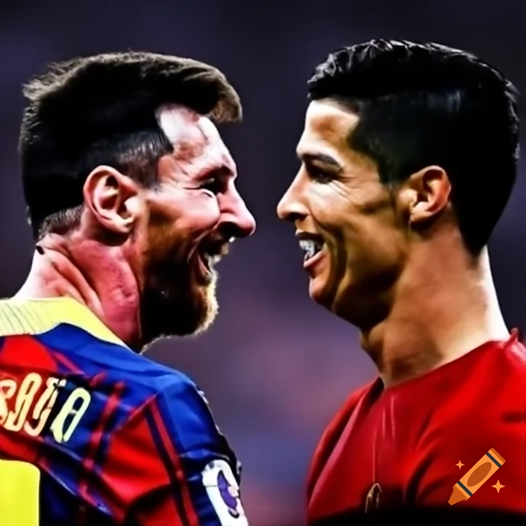 Cristiano Ronaldo and Lionel Messi in action