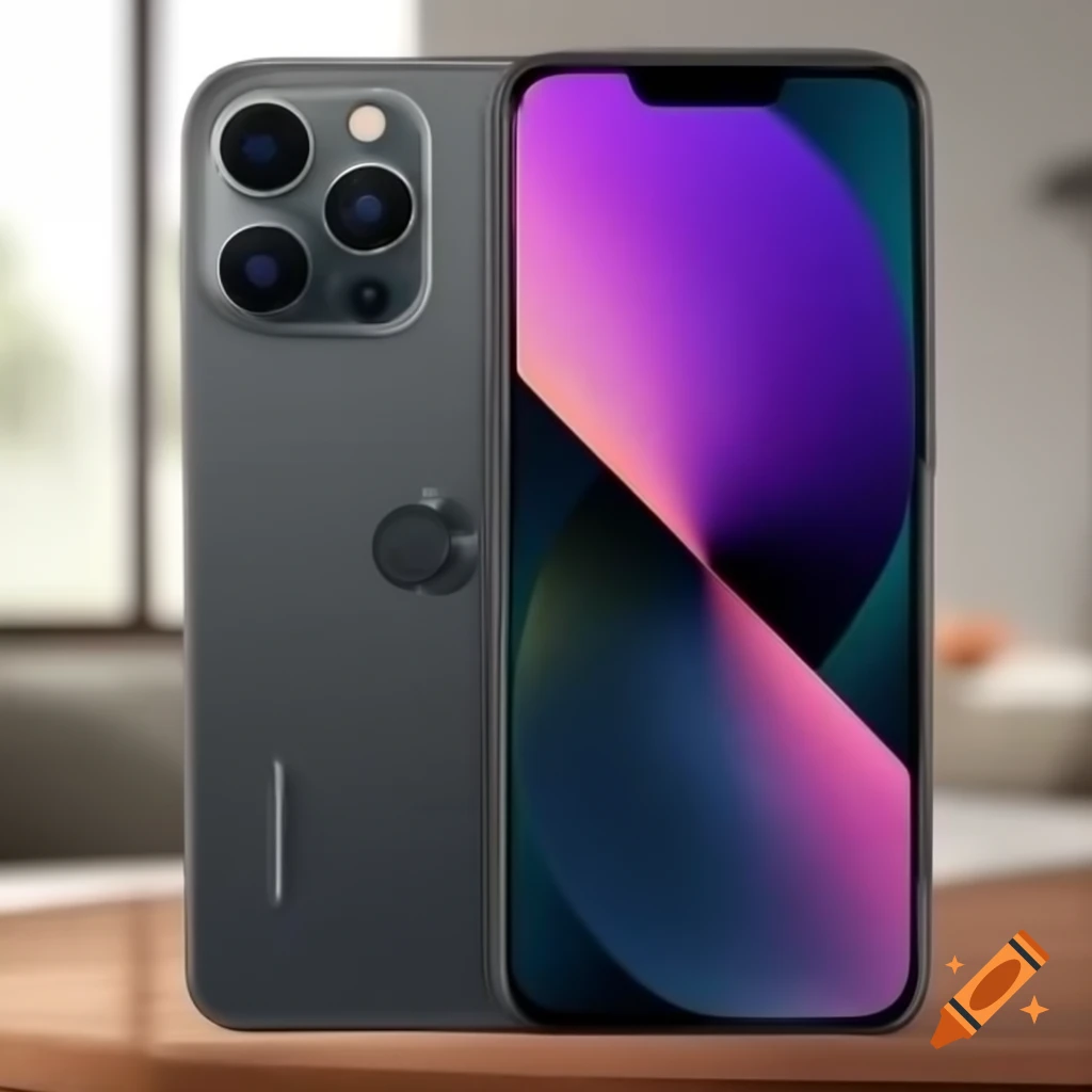 Sleek black smartphone with large vibrant screen and modern design