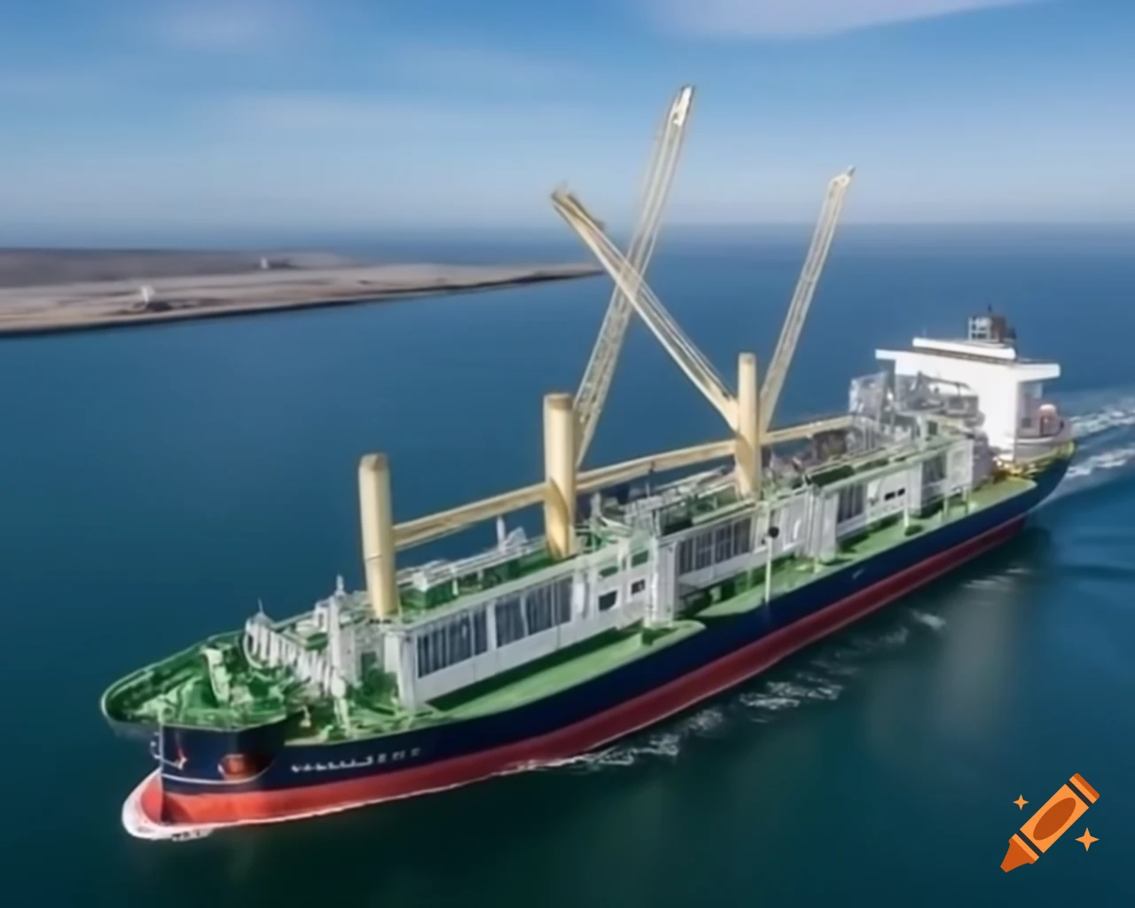 Bulk carrier MV Helios docked at port terminal with cranes and hatches