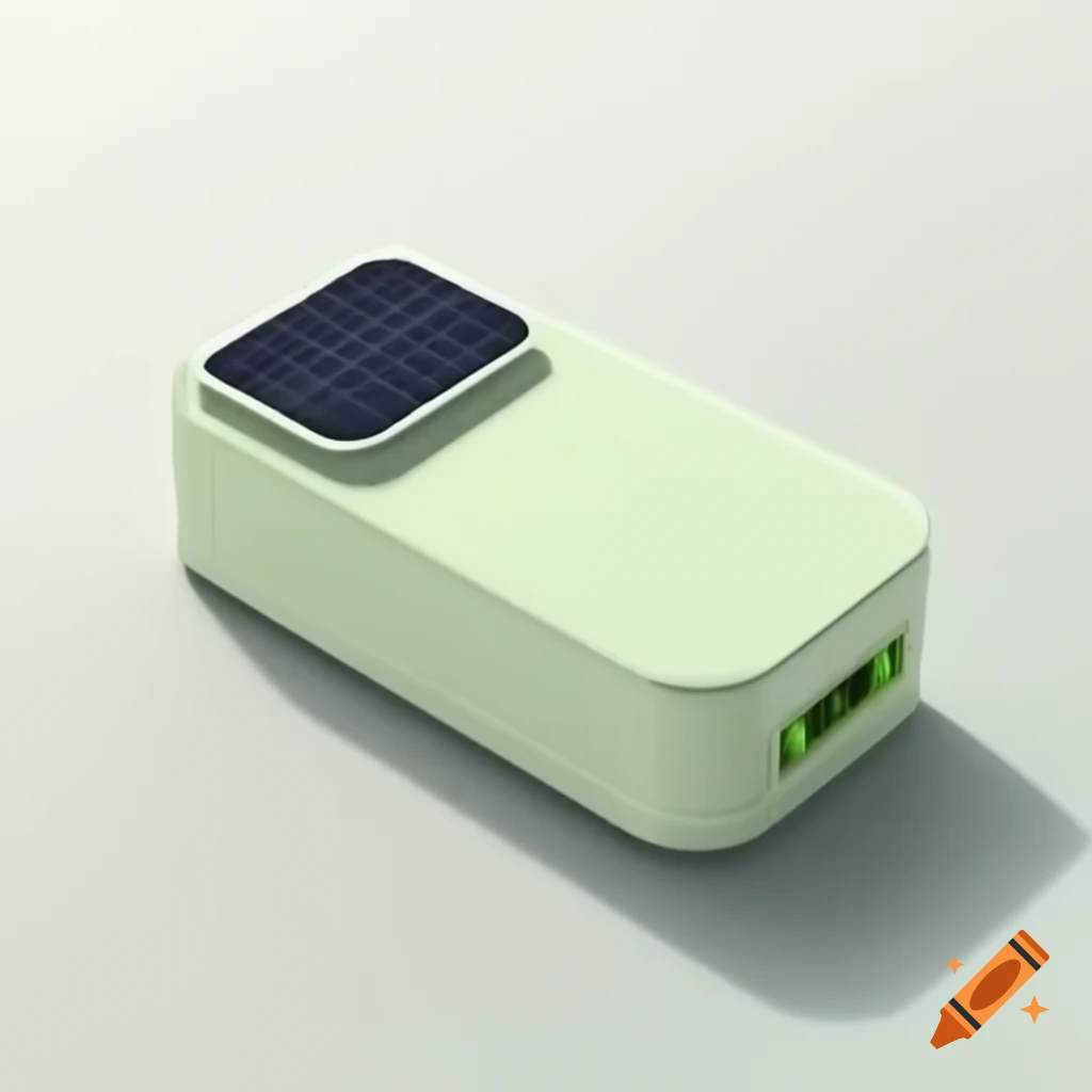 Eco-friendly solar-powered portable charger with bioplastic casing