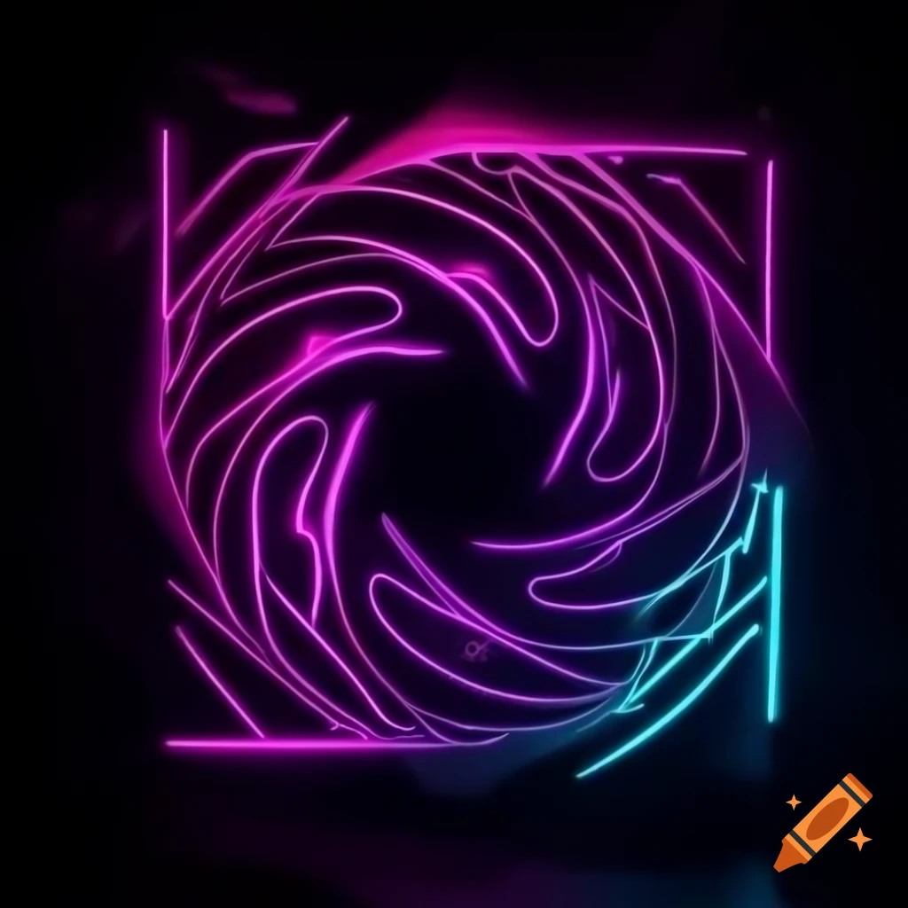 Vivid neon tribal Indian abstract artwork by Brigitte J.A.G. Schrijvers
