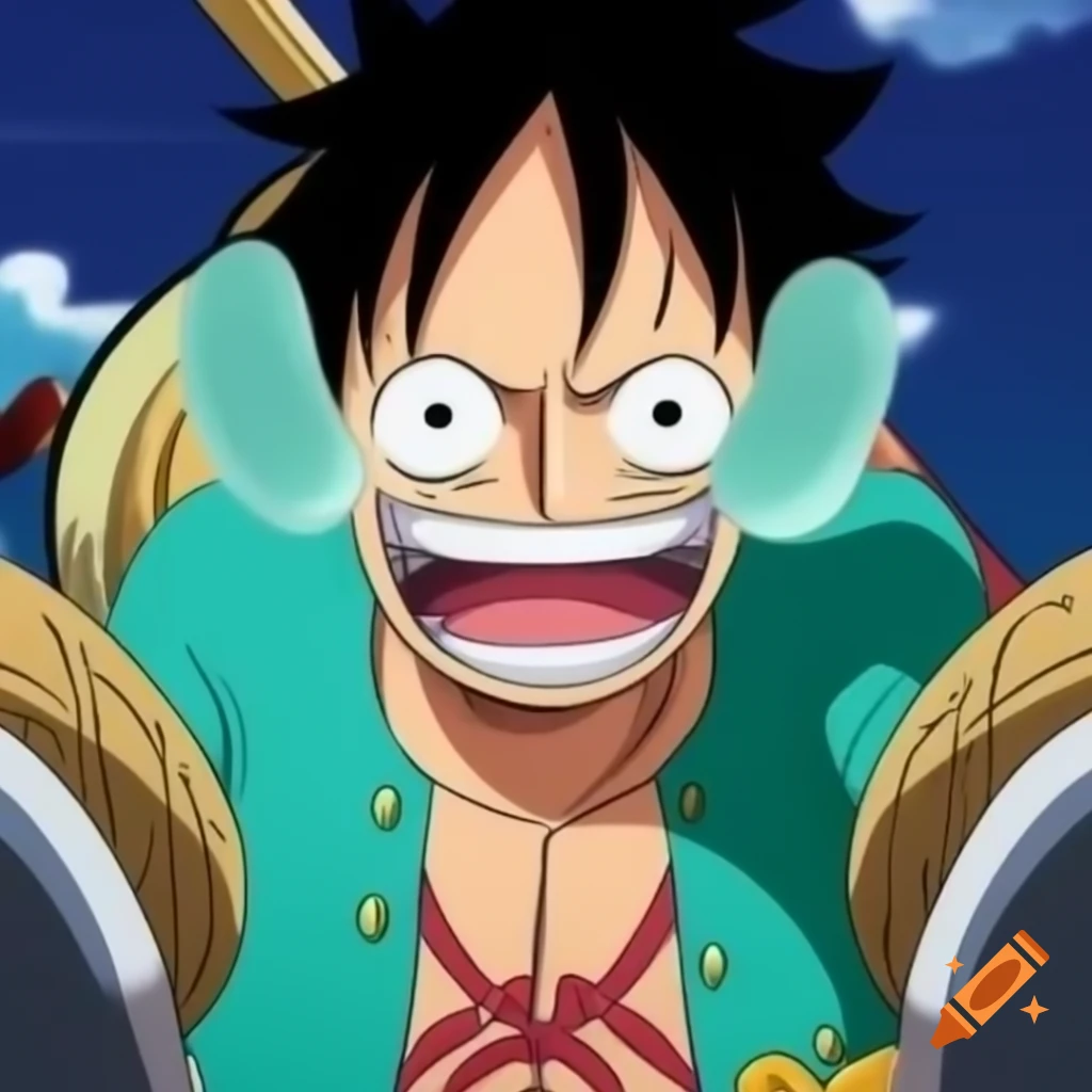 Luffy from One Piece in humorous and absurd outfits