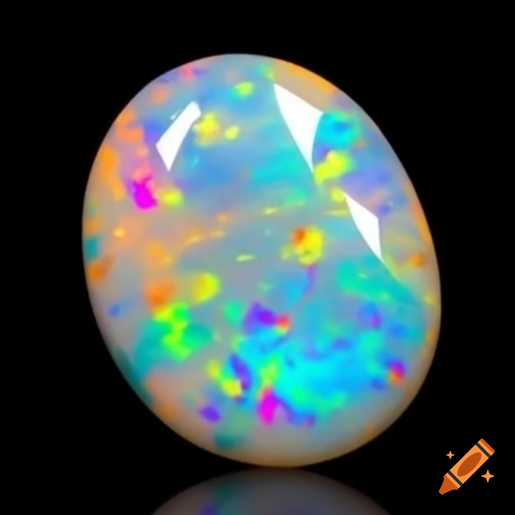Vibrant opal gemstone with colorful reflections
