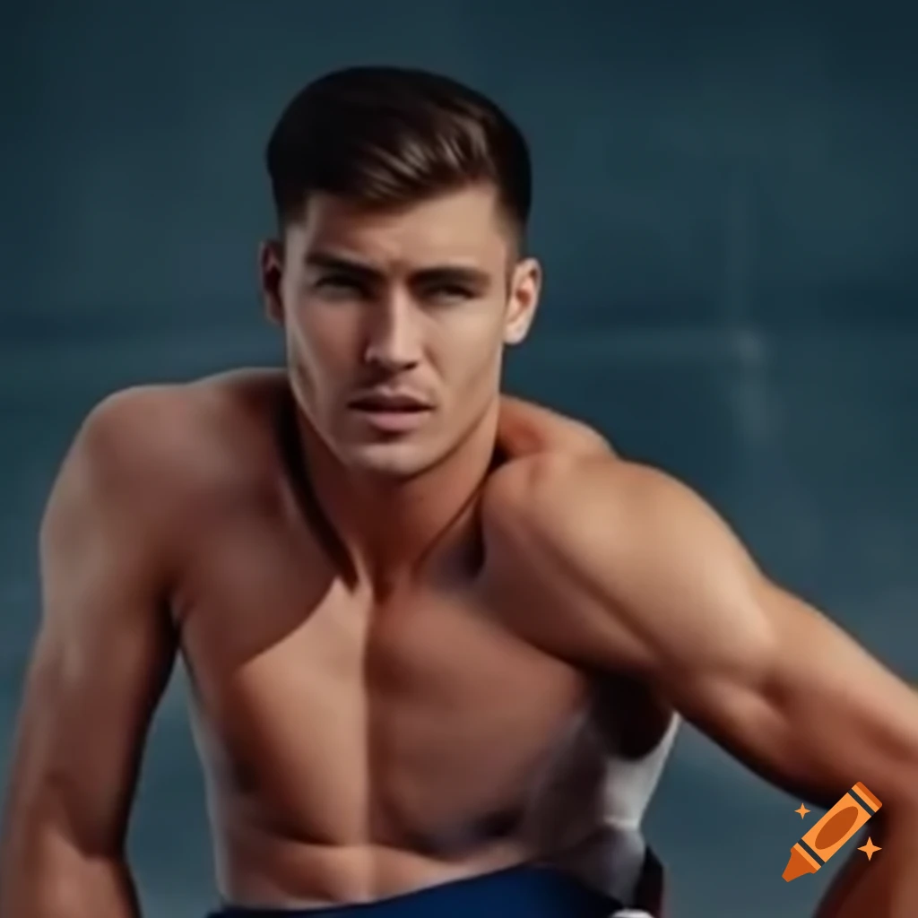 Male athlete in action during sports