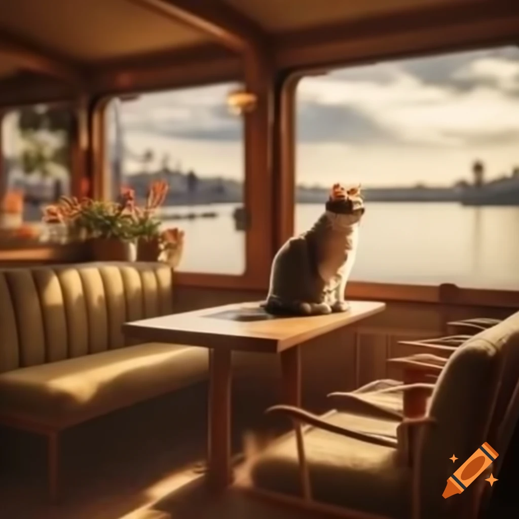 Cozy hospitality scene with calm waters and opulence