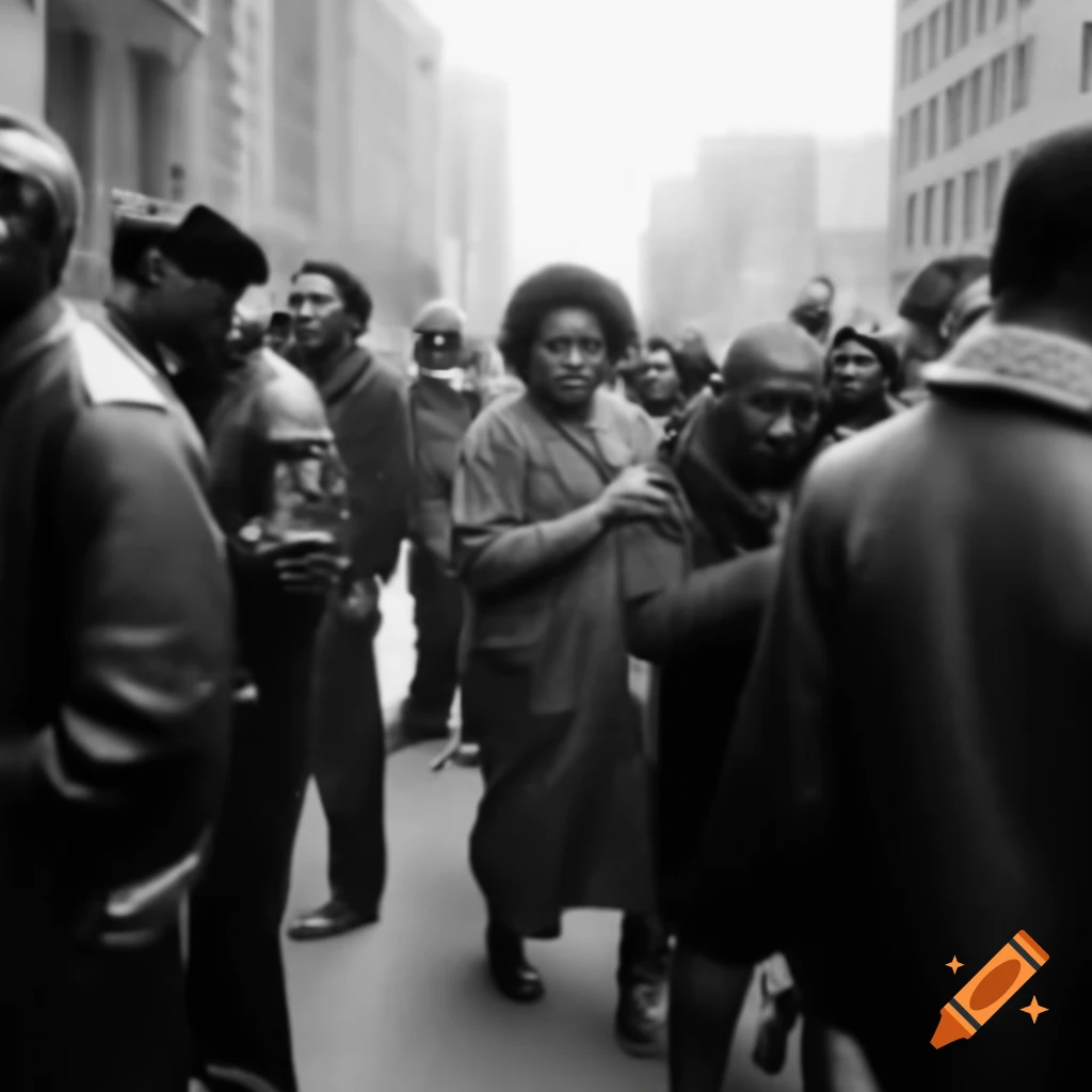 Black activists protesting against racism on the street