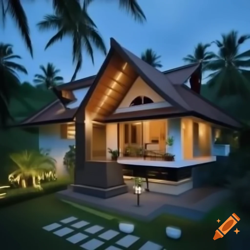 Modern tropical contemporary two-story kerala house with sleek design ...