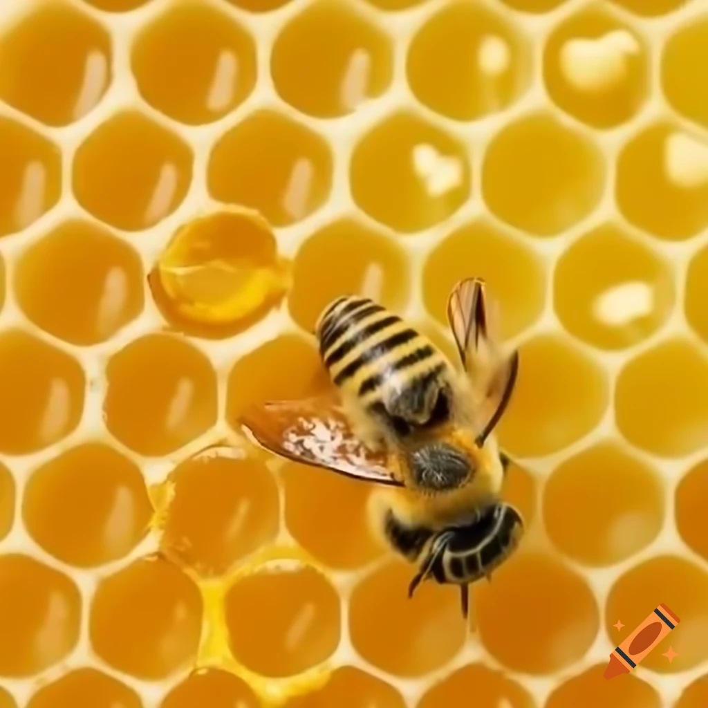 Close-up of bee honey in a jar