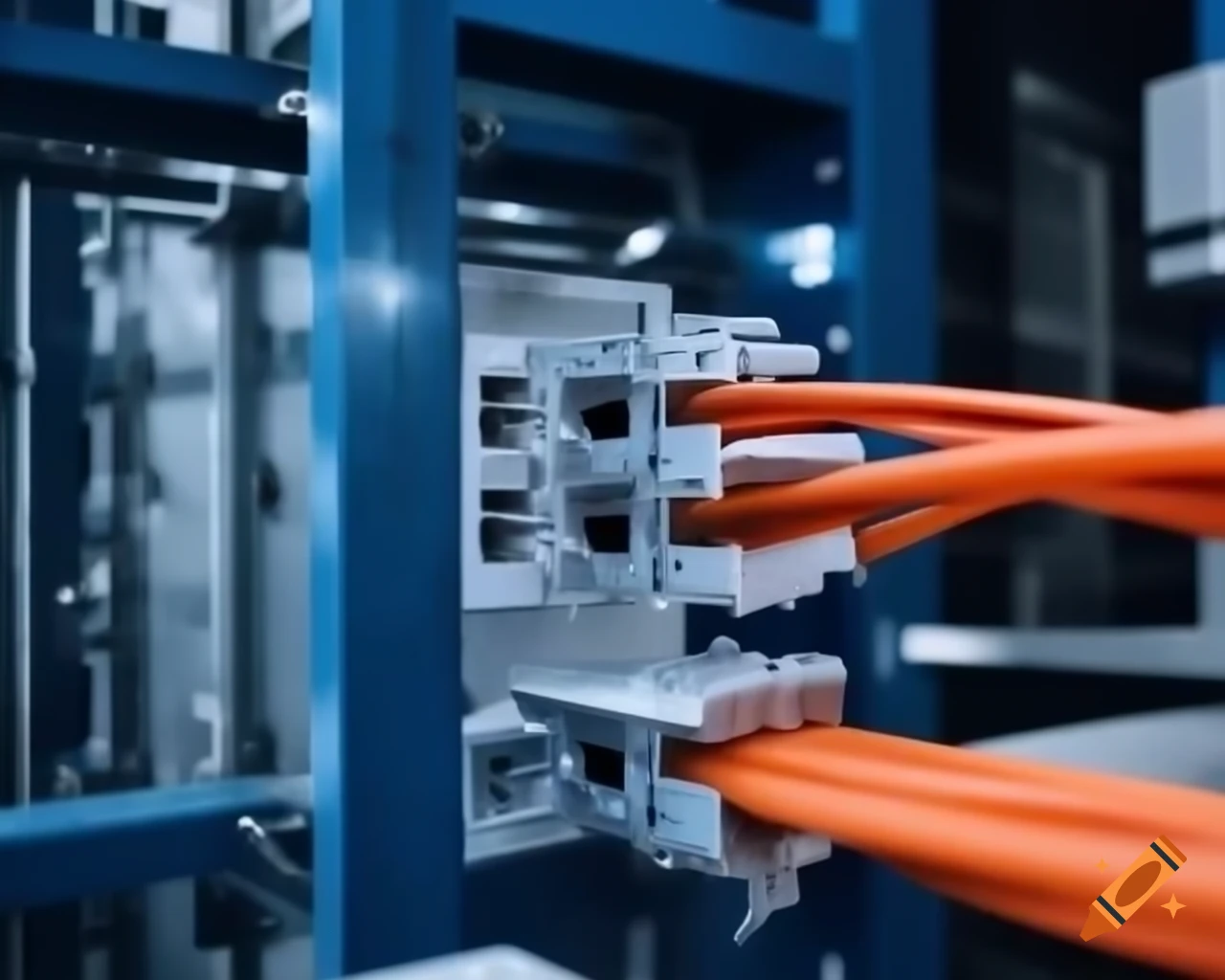 Cable installation example for industrial factory internet system