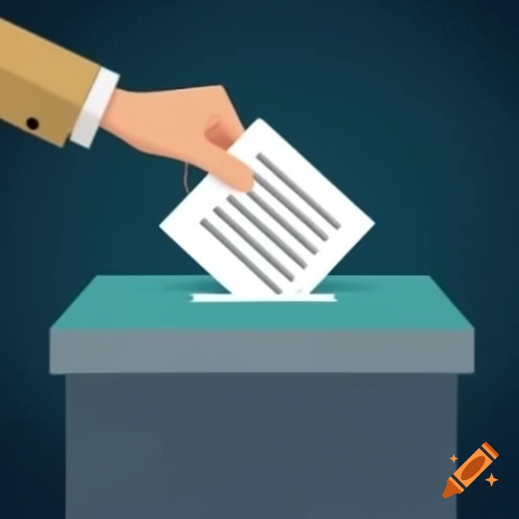 Person casting a vote in an election