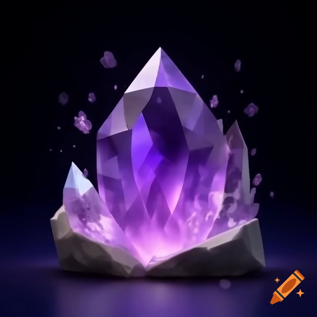 Amethyst gemstone sparkling with vibrant reflections