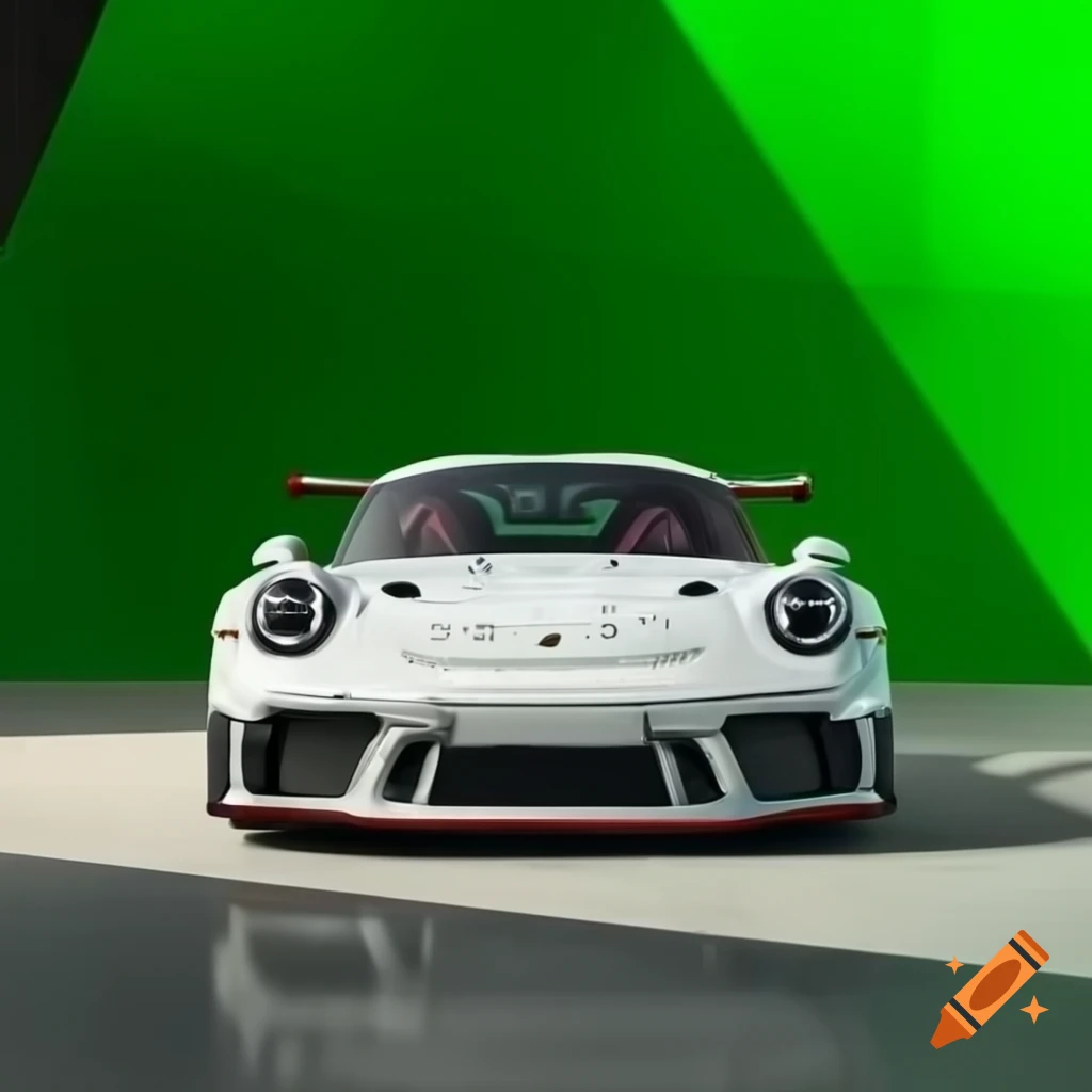 2024 Porsche GT3 RS in white on green screen