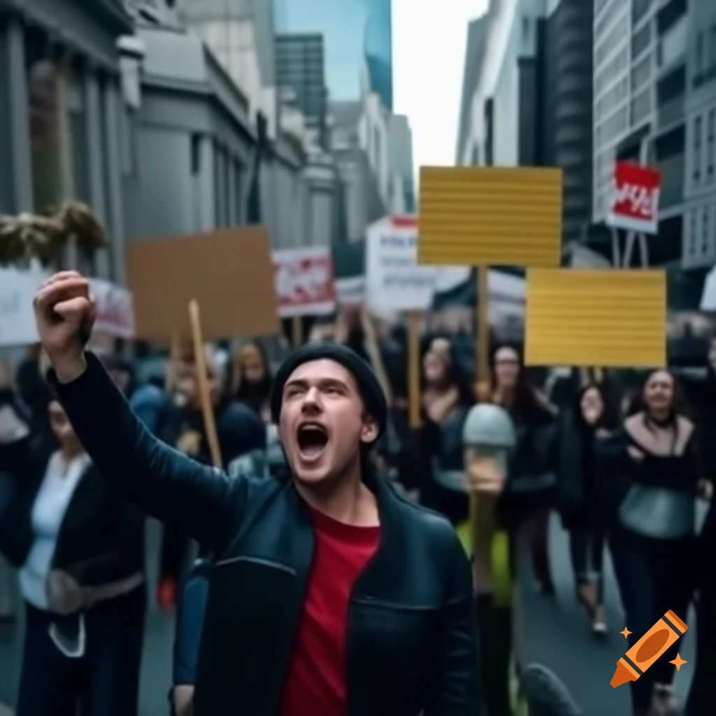 Protesters holding signs for justice