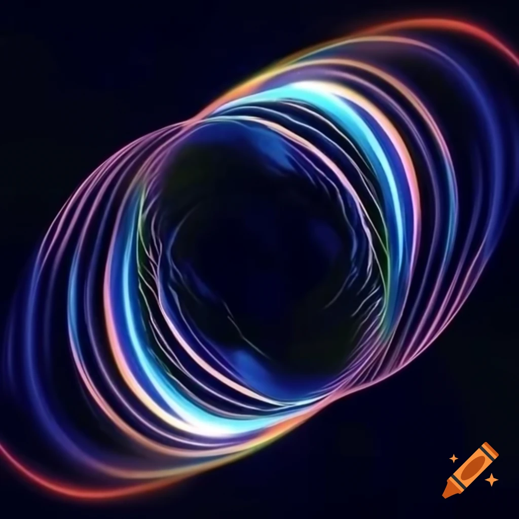 Colorful abstract 2D mesh ripples with bubbles in cartoon style on Craiyon