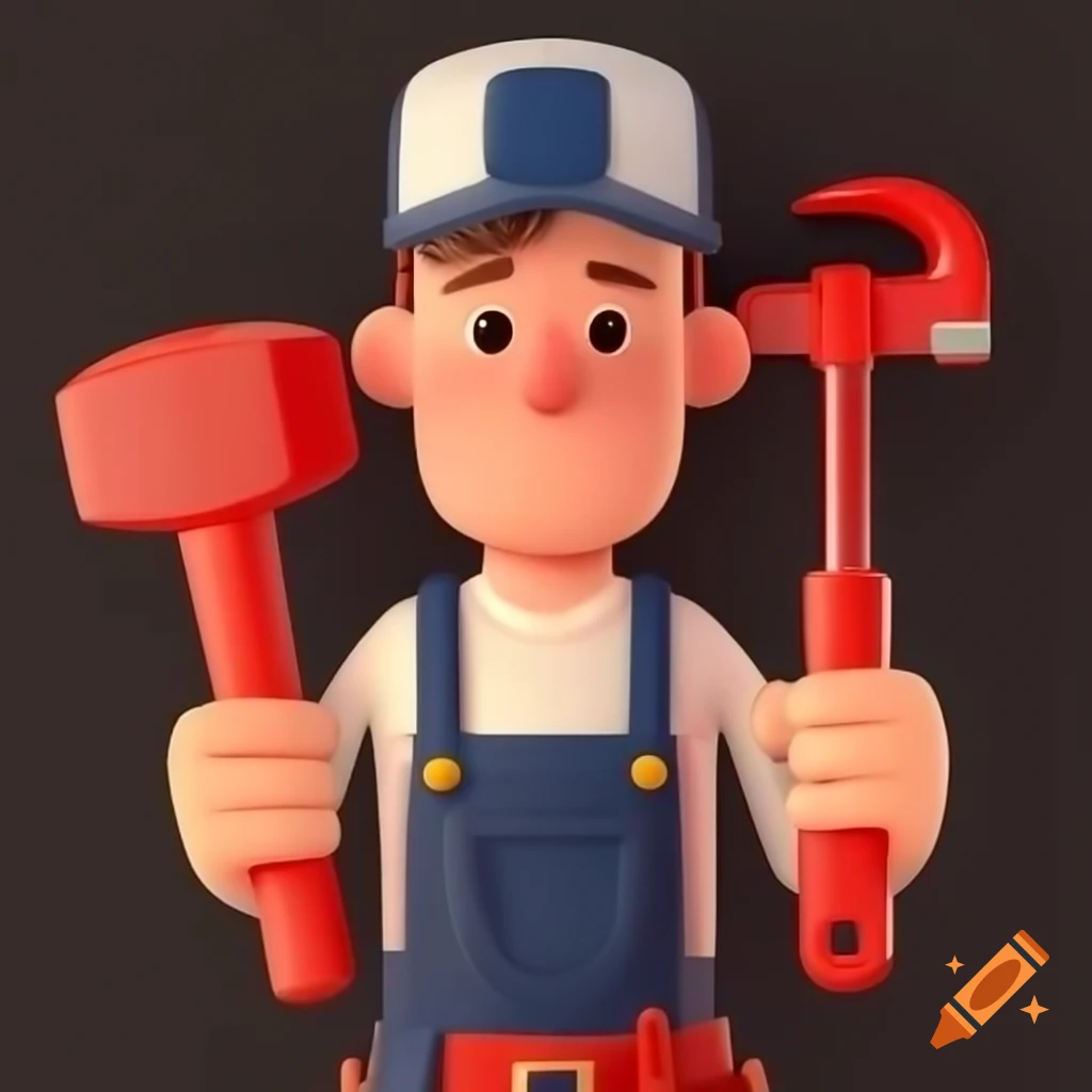 Young craftsman with red toolkit